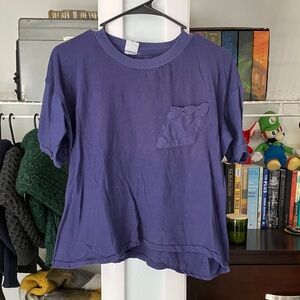 90s Single stitch Navy blue Tshirt